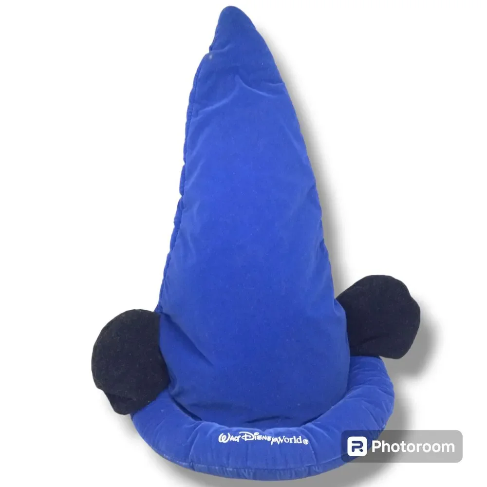Disney Parks Sorcerer Mickey Fantasia Plush Ears Hat-One Size Youth-Lined-15